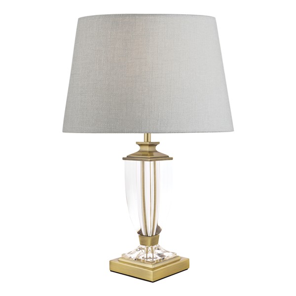 (image for) Laura Ashley Carson Small Table Lamp Antique Brass & Crystal Base Only